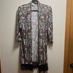 Charolette Russe extra long patterned cardigan
